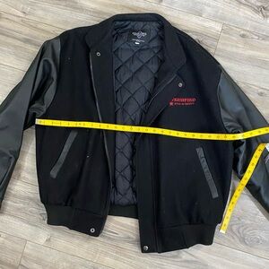 Black Bomber Jacket with Quilted Lining